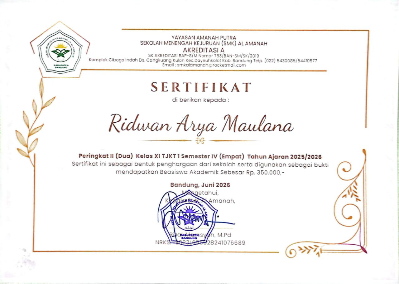 Foto Prestasi Rank 2 Semester 4